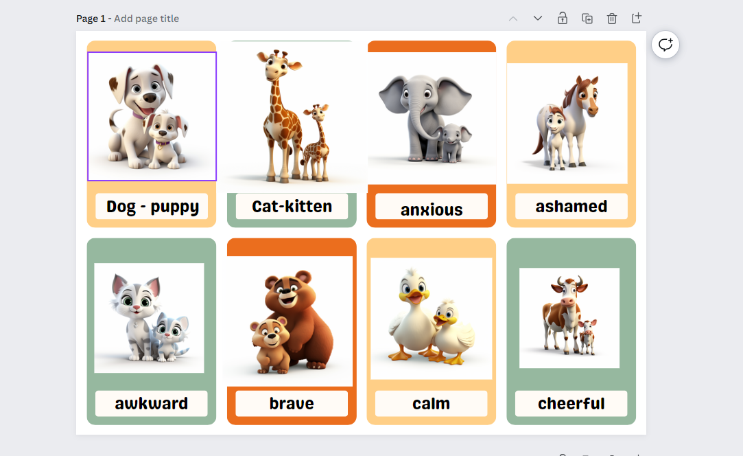 hướng dẫn tạo Flashcard bằng Canva
